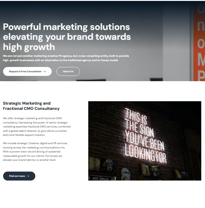 Landing page cluttered with navigation and competing calls-to-action